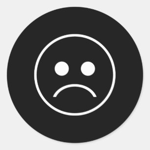 Sadboi Sad Face Classic Round Sticker