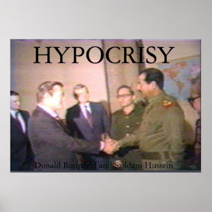 Saddam and Rummy Make a Deal Poster