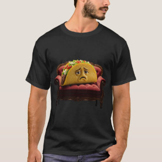 Saddened Taco on Velvet Throne T-Shirt