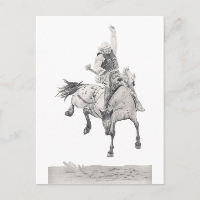 Saddle Bronc Postcard (Front)