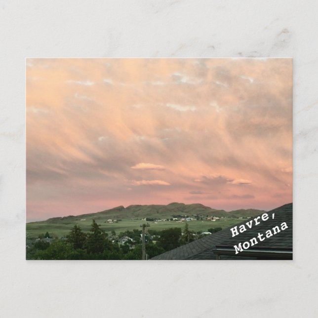 Saddle Butte, Havre, Montana Postcard (Front)