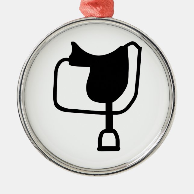 Saddle horse metal tree decoration (Front)