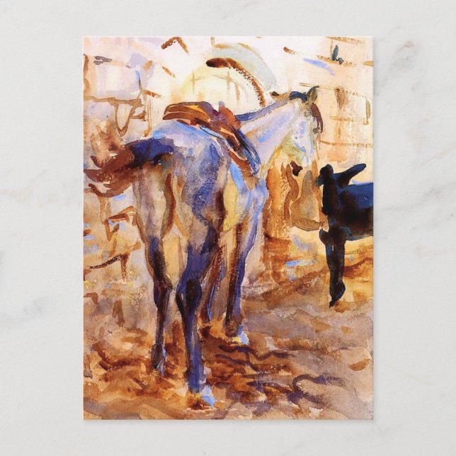Saddle Horse, Palestine by John Singer Sargent Postcard (Front)
