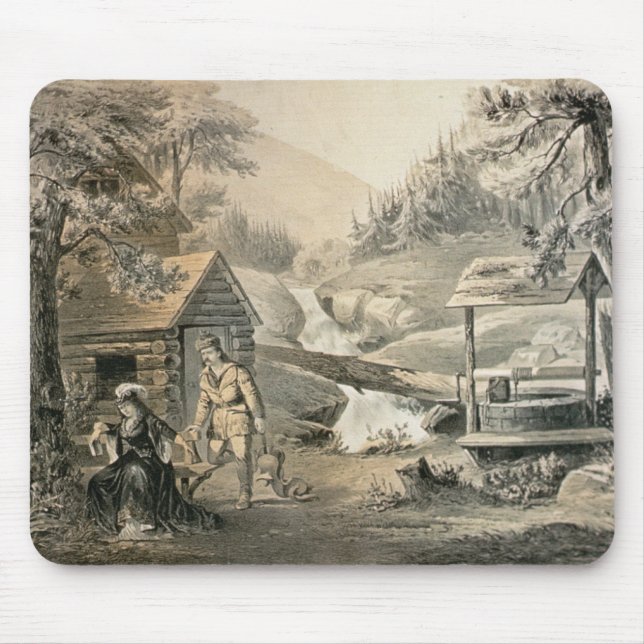 'Saddle Mending', Poster for 'Davy Crockett' starr Mouse Mat (Front)