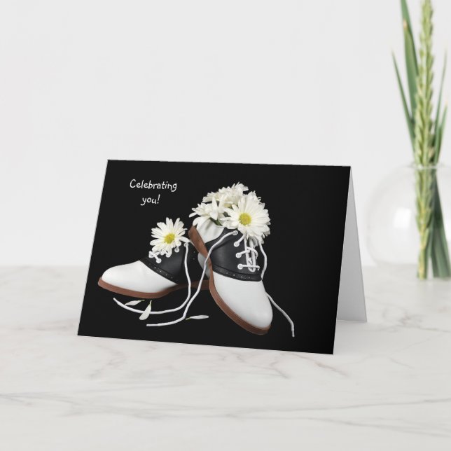 Saddle Shoes and Daisy Birthday Card (Front)