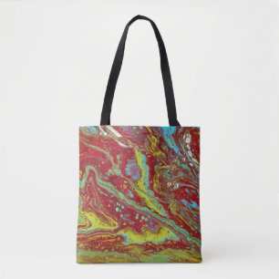 Saddle Up 3 Free Form Psychedelic Tote Bag