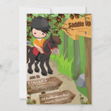 Saddle Up Birthday Invitation 1 (Boy)