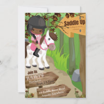 Saddle Up Birthday Invitation (Girl)
