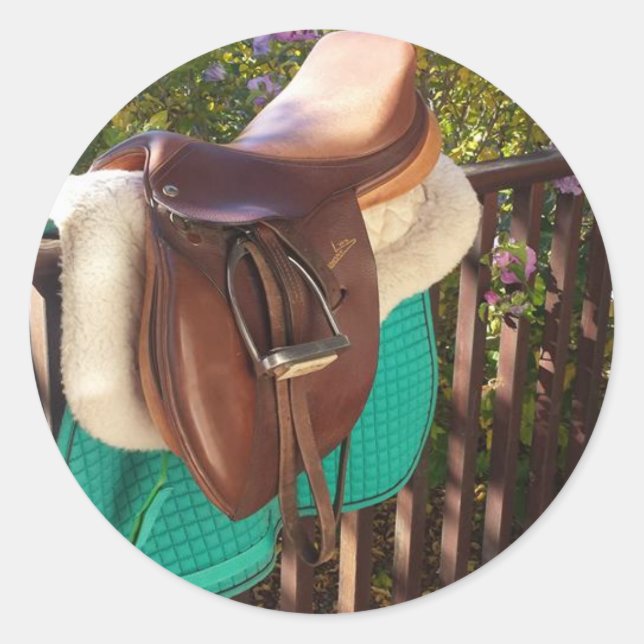 Saddle Up Classic Round Sticker (Front)