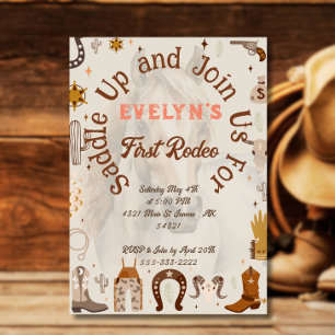 Saddle Up Country Western Birthday  Invitation
