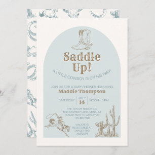 Saddle Up! Cowboy Baby Shower Invitation