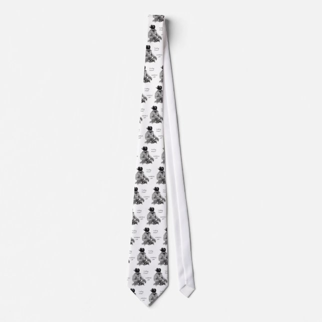 SADDLE UP: COWBOY: PENCIL ART TIE (Front)