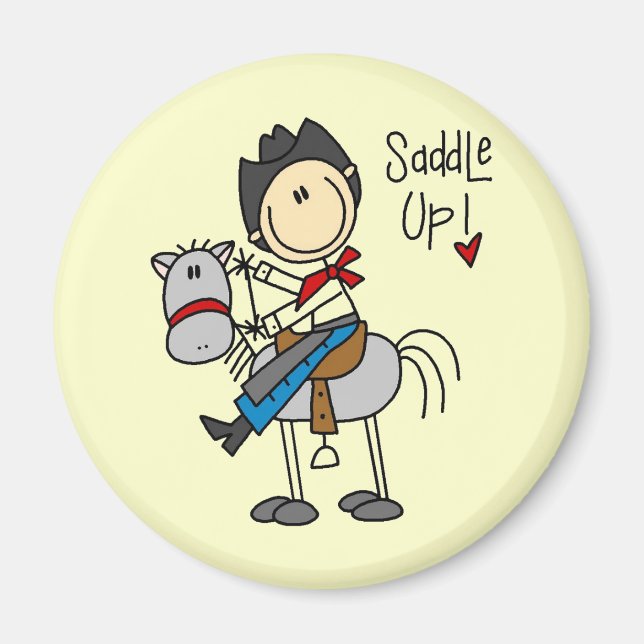Saddle Up Cowboy Tshirts and Gifts Magnet (Front)