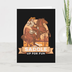 Saddle Up For Fun Cowboy Western Riding Humor Tank Card