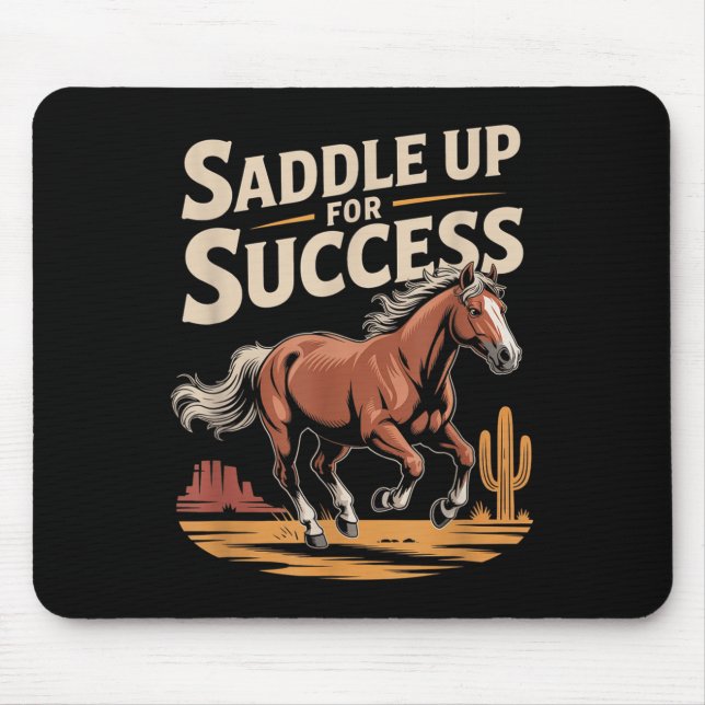 Saddle Up For Success Western Motivation  Mouse Mat (Front)