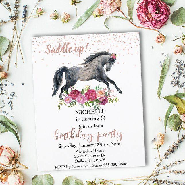 Saddle Up Horse Birthday party pink Budget (Creator Uploaded)