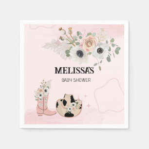 Saddle Up Modern Western Cowgirl Custom Napkin