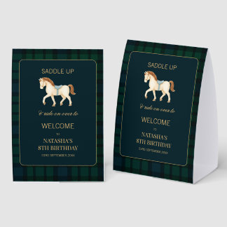 Saddle Up Preppy Horse Birthday Welcome