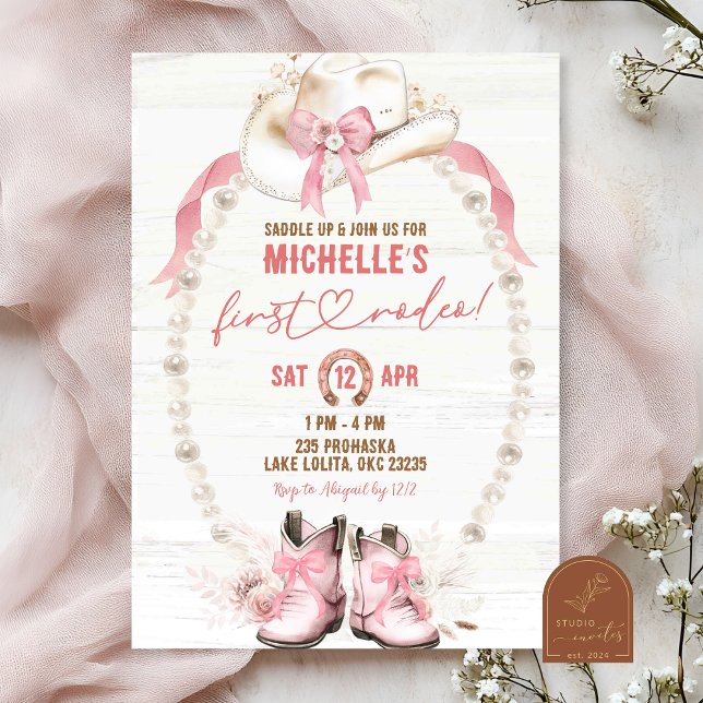 Saddle Up & Put Your Boots On 1st Birthday Invitation (Creator Uploaded)
