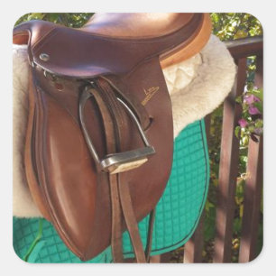 Saddle Up Square Sticker