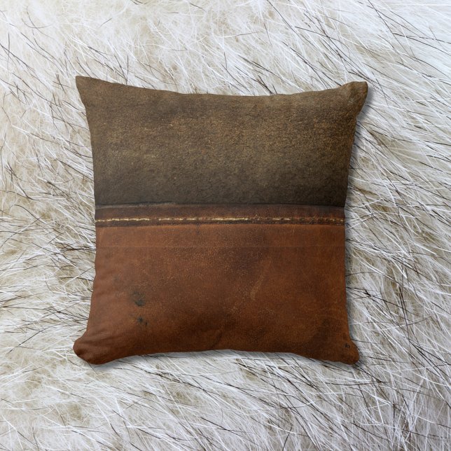 Saddle Up Tan Faux Leather Cushion (Creator Uploaded)