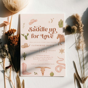 Saddle Up Western Bridal Shower Invitation
