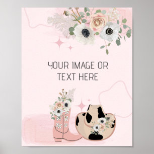Saddle Up Western Cowgirl Theme Blank DIY  Poster
