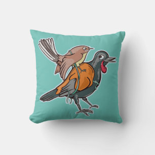 Saddleback and fantail cushion