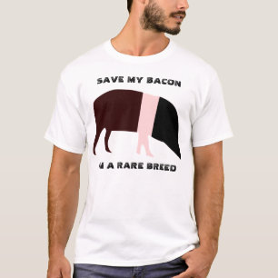 Saddleback Pig Save My Bacon Mens T Shirt