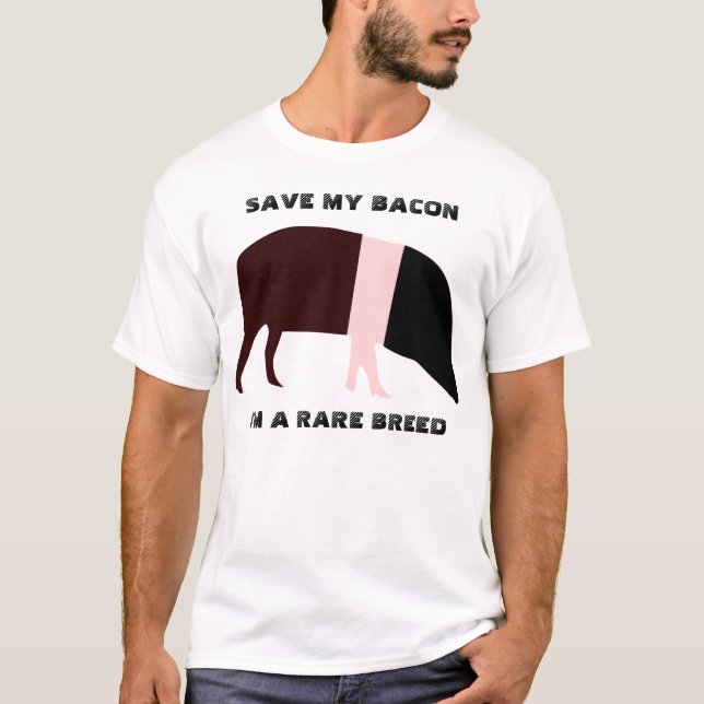 Saddleback Pig Save My Bacon Mens T Shirt (Front)