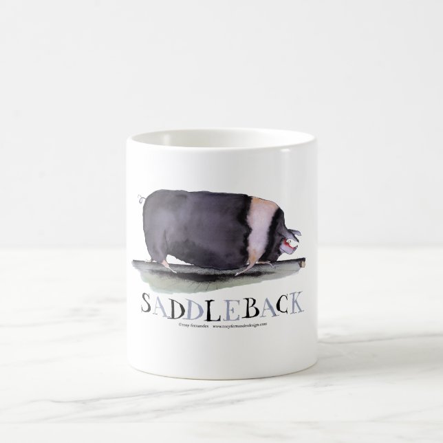 saddleback pig, tony fernandes coffee mug (Center)