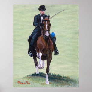 Saddlebred Elegance in Action Horse Portrait Poster