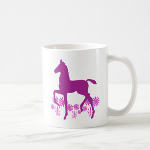 Saddlebred Foal Flowers Orchid Coffee Mug