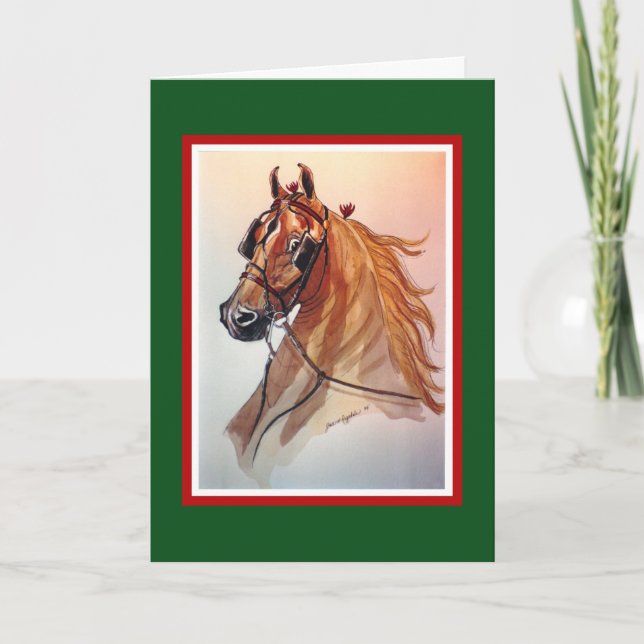 Saddlebred Horse Christmas Card (Front)