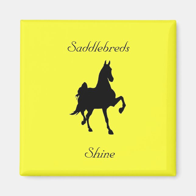 Saddlebred Horse Silhouette Magnet (Front)
