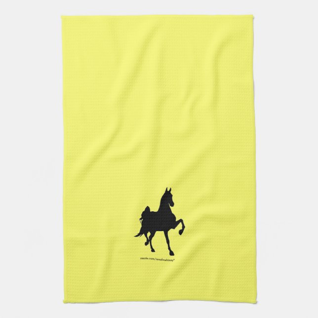 Saddlebred Silhouette Tea Towel (Vertical)
