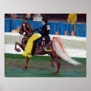 Saddlebred The Winning Pass Horse Portrait Poster