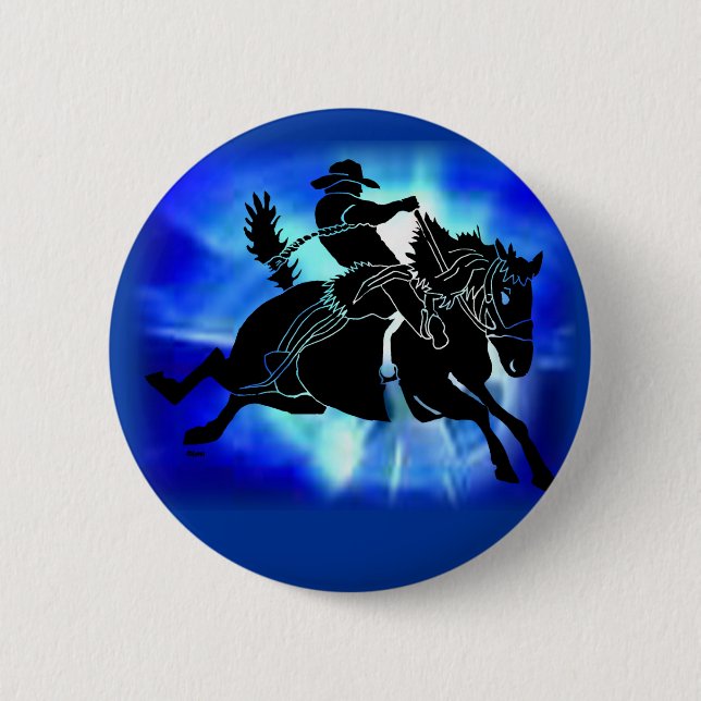 Saddlebronc 202 6 cm round badge (Front)