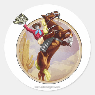 Saddled and Ready... Classic Round Sticker