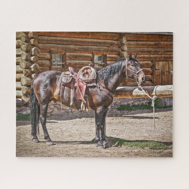 Saddled Horse - Horses - Ranch - 520 piece Jigsaw Puzzle (Horizontal)