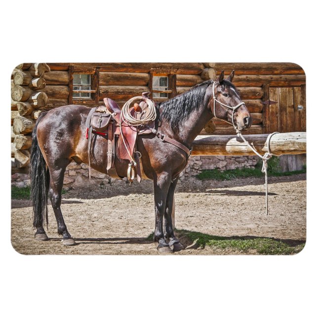 Saddled Horse Magnet (Horizontal)