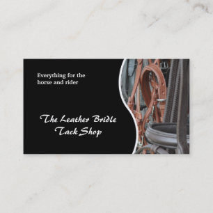 Saddlery and tack shop business card