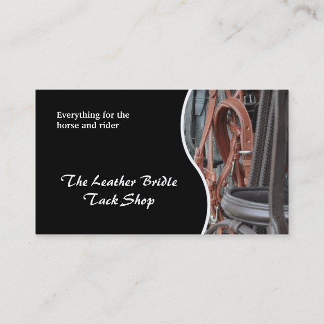 Saddlery and tack shop business card (Front)