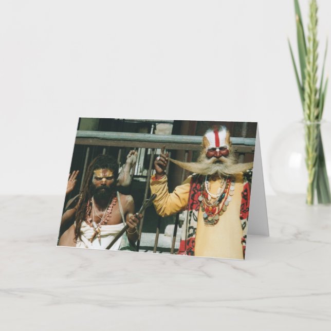 Sadhus in Nepal, postcard (Front)