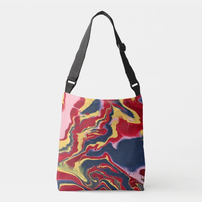 Sadie 1 Crazy Colourful Abstract Tote Bag (Front)