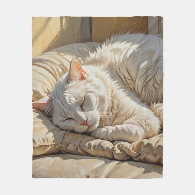 Sadie Cat Fleece Blanket (Front)