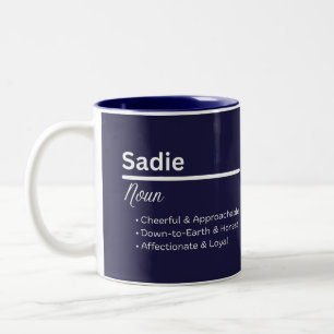 Sadie Girl Personalized Name Meaning Mug