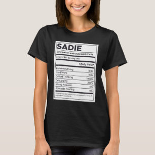 Sadie Nutrition Information Problem Solving Hard T-Shirt