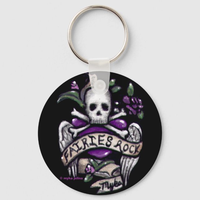 "Sadie" Skull Punk Keychain (Front)