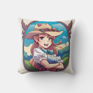 Sadie The Cowgirl Throw Pillow